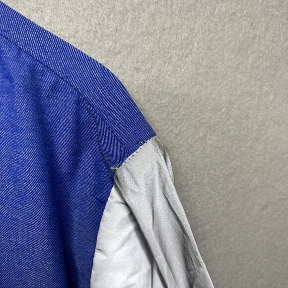 Under Armour Reflective Running Blue Jacket Lined Windbreaker Mens XL - Picture 2 of 7